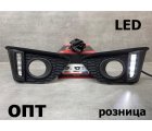 HD03-0814K (HD625L2LED)* HONDA FIT 2013-17, НАКЛАДКА ТУМАНКИ L+R (Китай) Комплект LED
