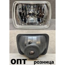 FS05-004 (100-1120)* УНИВЕРСАЛЬНАЯ ФАРА ПРЯМОУГОЛЬНАЯ БОЛЬШАЯ ХРУСТАЛЬ ПОД ЛАМПУ Н4 (Китай)