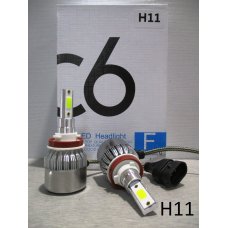 H11LED C6* Лампочка 12v LED 36W/3800LM Комплект диодный (Китай)