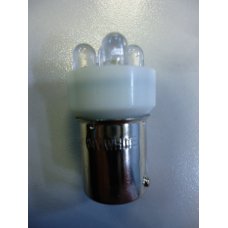 T15LED 24 V 5 LED*  Лампочка белая диодная мет. цоколь одноконтактная 24V МАЯК (Китай) 
