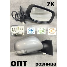 TY18-0312R-S (87910-52A10)* TOYOTA VITZ (90) 2005-10, ЗЕРКАЛО R (Китай) 7К.Серое.RHD