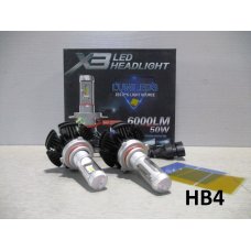 HB4LED (9006) X3* Лампочка 12v LED 50W/6000LM Комплект диодный (Китай)