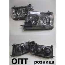 TY07-1901B-K (D12-1103)* TOYOTA LAND CRUISER (100) 1998-03, ФАРА L+R (Китай) Черный комплект. 1м