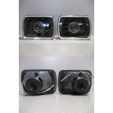 FS05-004B (100-1120)* ФАРА БОЛЬШАЯ ПРЯМОУГ. ХРУСТАЛЬ ЛИНЗА ПОД ЛАМПУ Н4 2шт.(Китай) Комплект, Черный