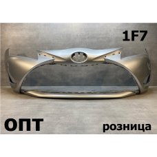 TY18-1327 (52119-0U931)* TOYOTA VITZ (130) 2017-20, БАМПЕР ПЕРЕДНИЙ (Китай) 3м. Серый 1F7