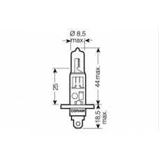 H1 (64150)* Лампочка H1 12V 55 W OSRAM (Германия)